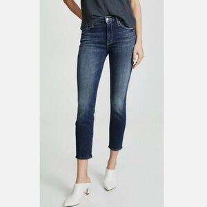 MOTHER The Looker Crop Jeans SZ 26 On the Edge Wash Skinny Classic Casual